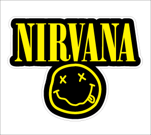 Decus Nirvana Smiley Face Grunge Kurt Cobain L 0166 (grün) // Sticker OEM JDM Style Aufkleber