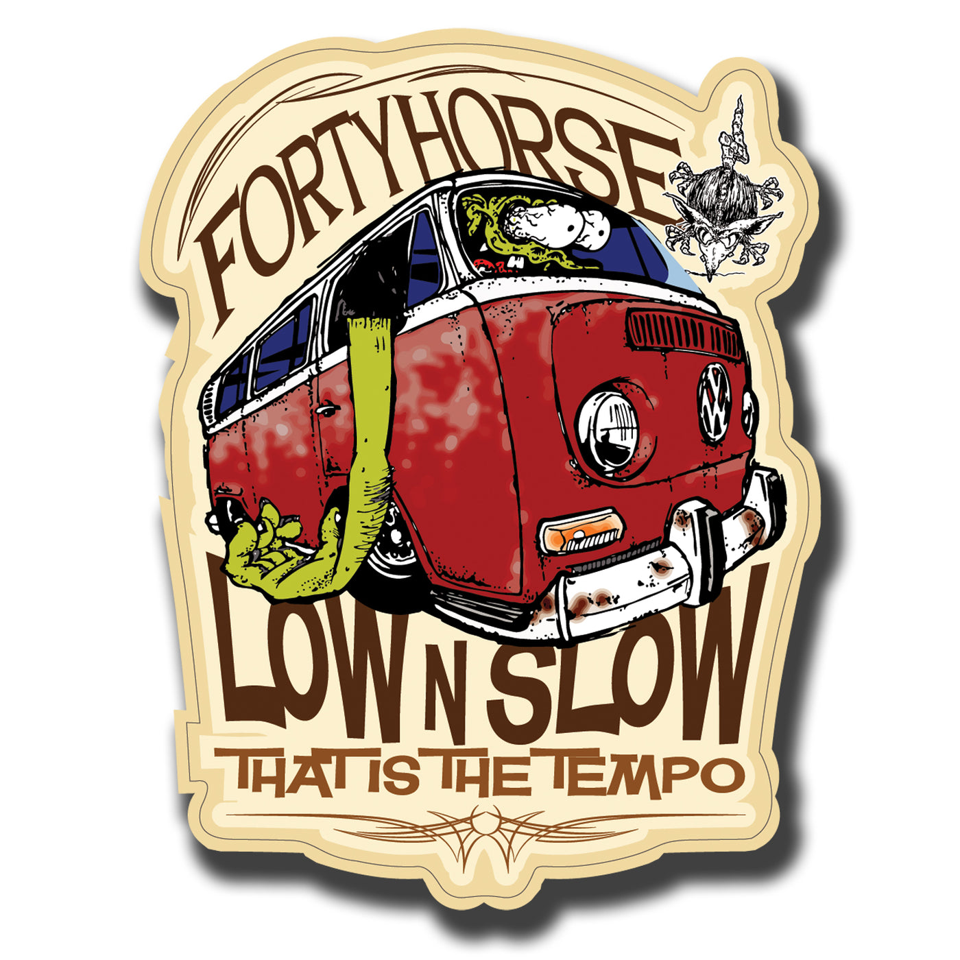 Low n Slow Bay Kombi Sticker