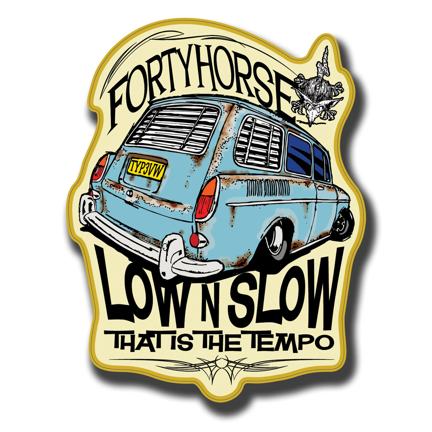 Low N Slow Type 3 Squareback Sticker