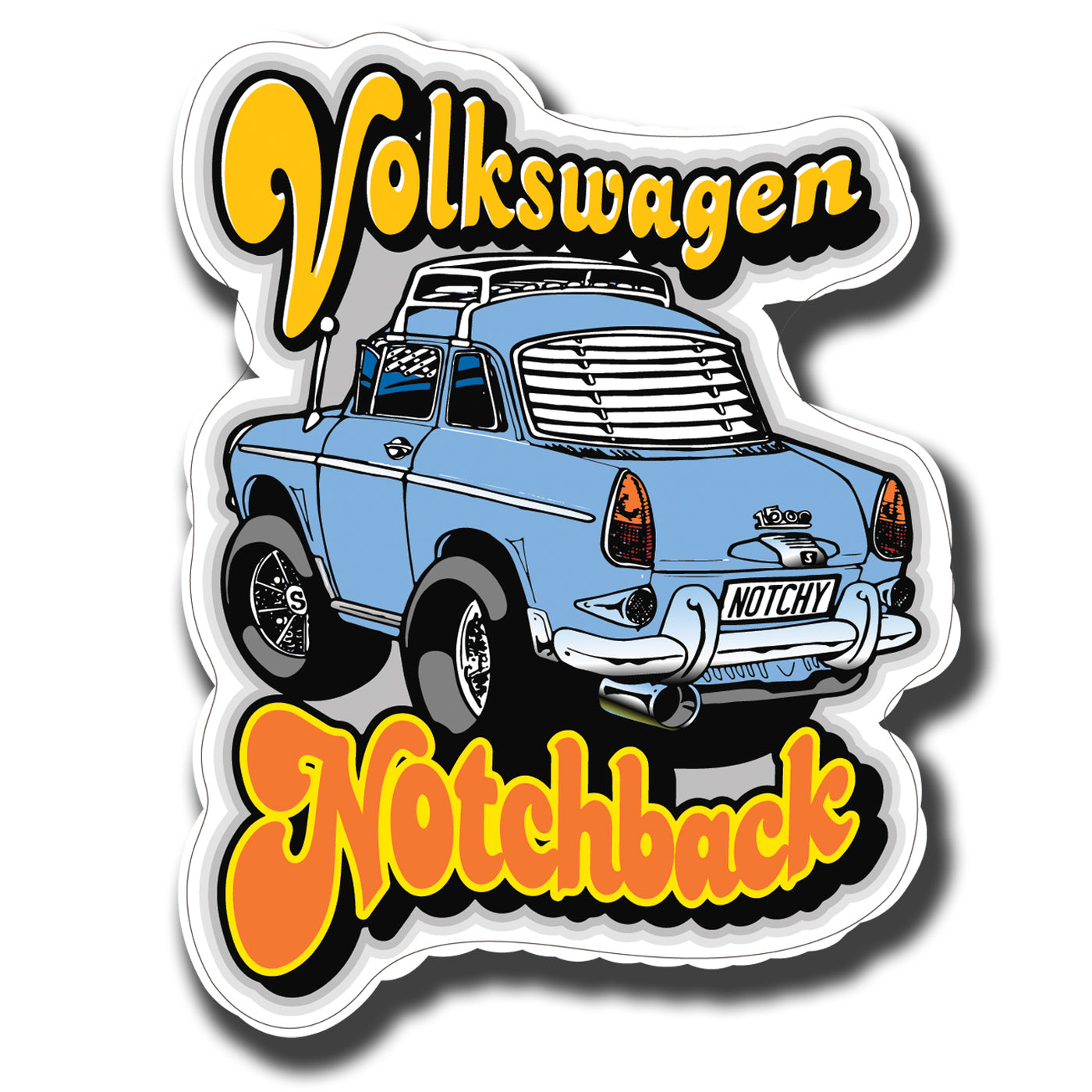 Retro Type 3 Notchback Sticker