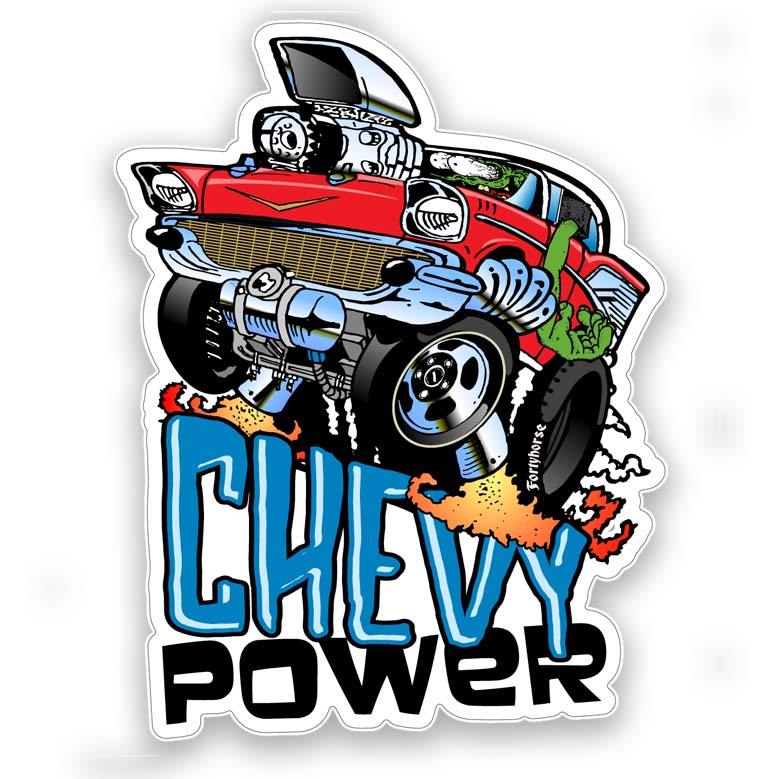 '57 Chevy Gasser Sticker