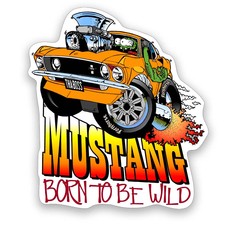 '69 Mustang Sticker