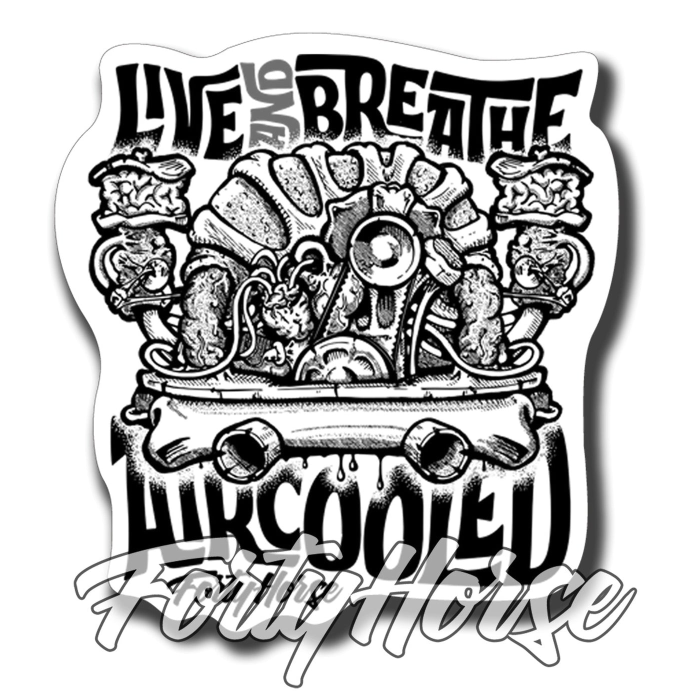 Live and Breathe Aircooled Sticker