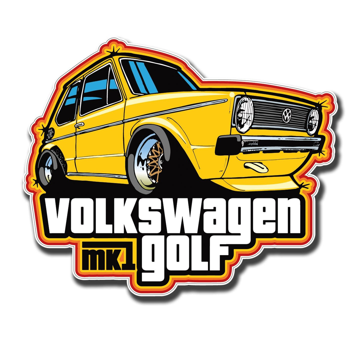 Retro Golf MK1 Sticker