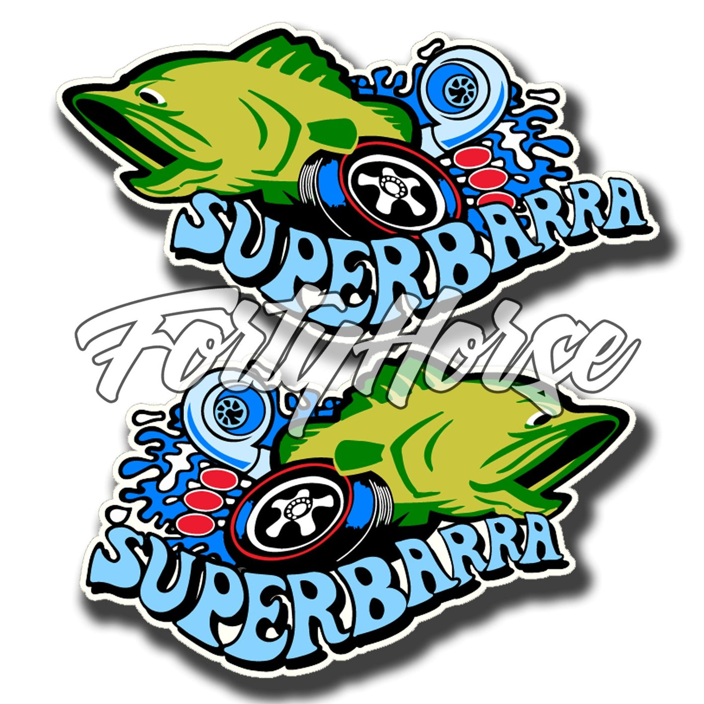 Superbarra Green Sticker - Set of 2