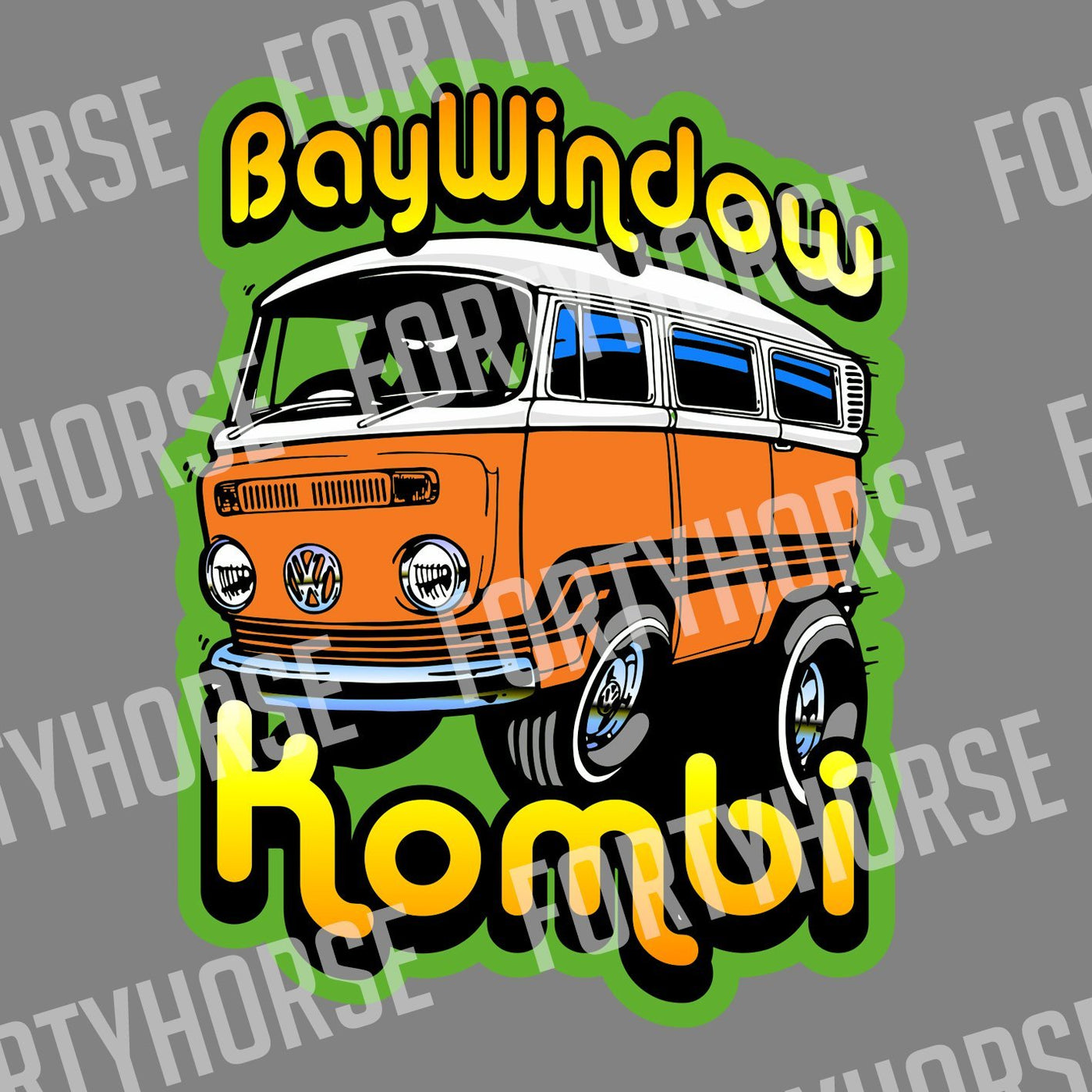 Retro Bay Kombi Sticker