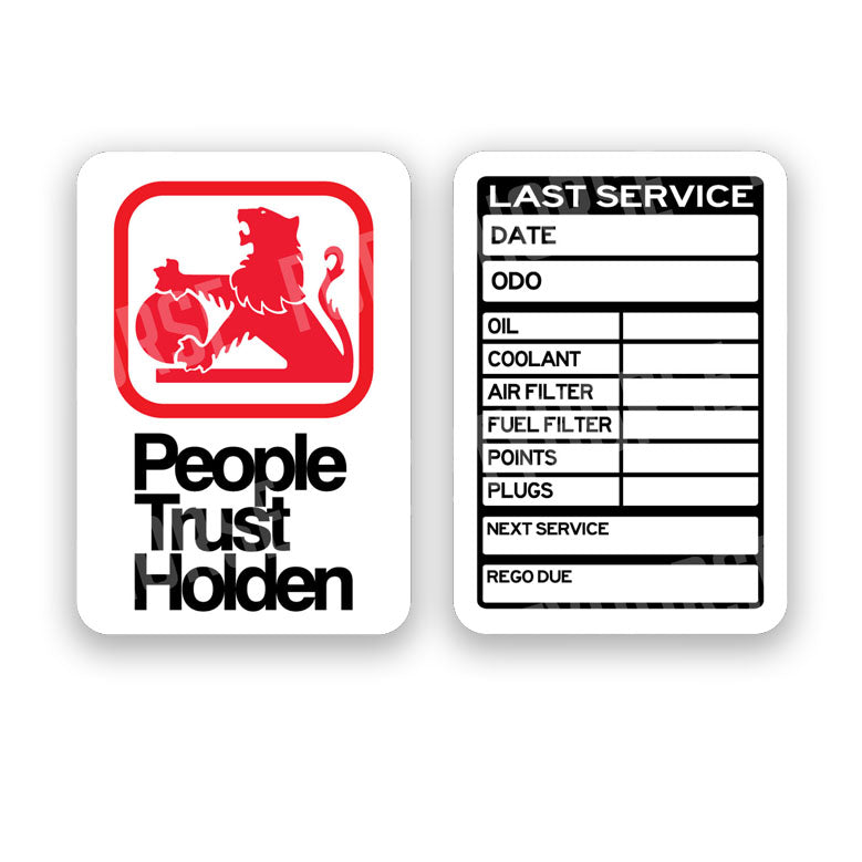 Holden Service Sticker (Set of 5)