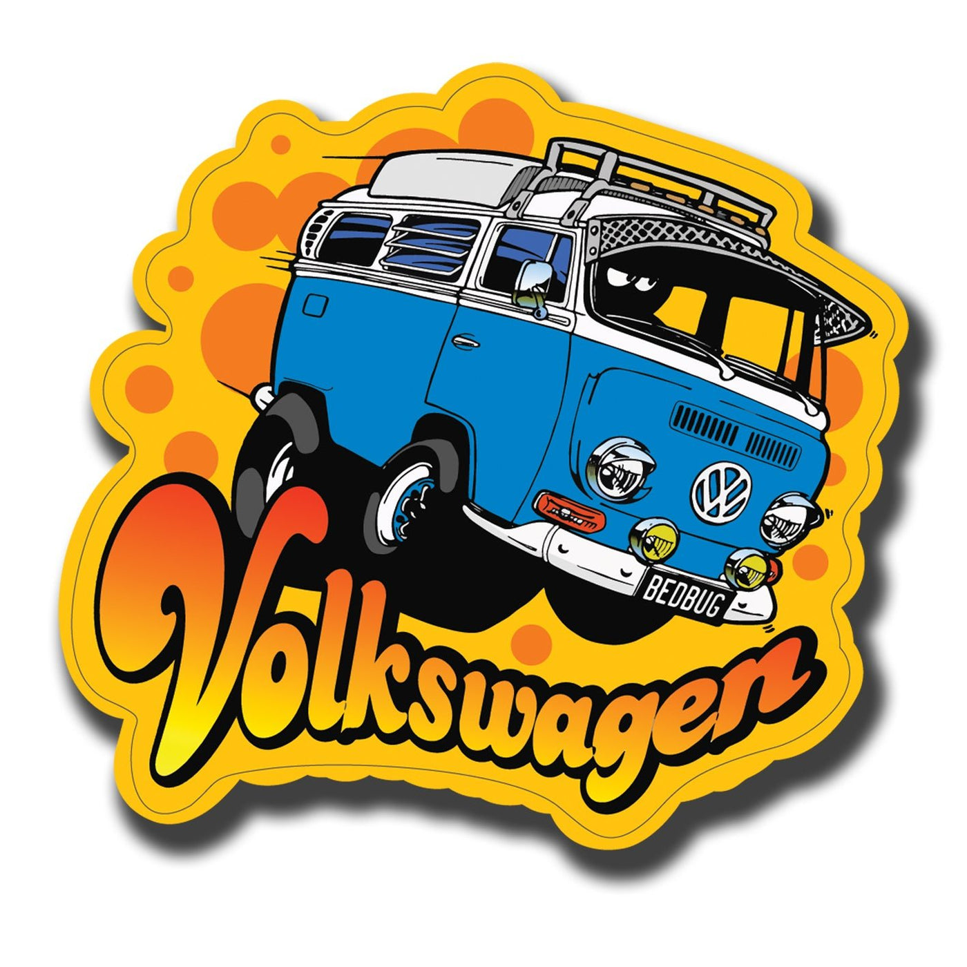 Retro Bay Kombi Camper Sticker