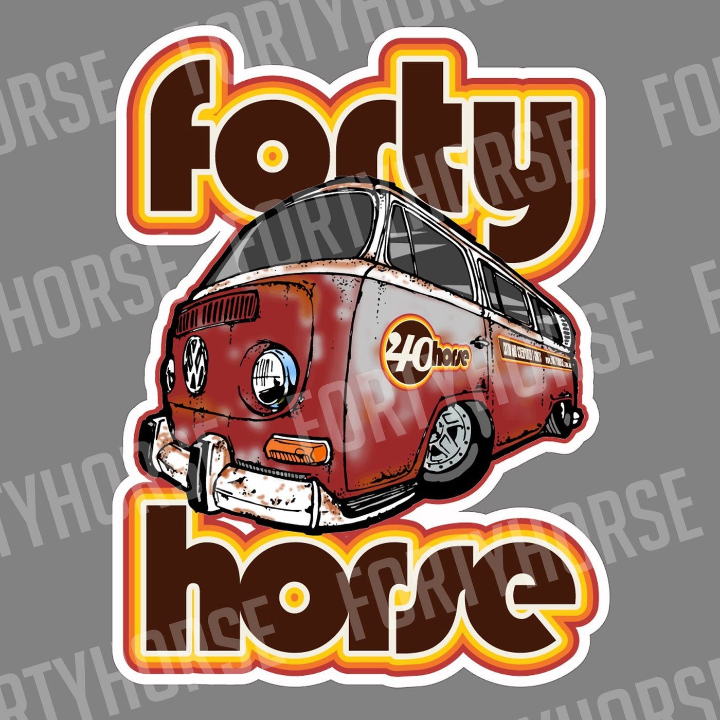 Forty Horse Kombi Sticker