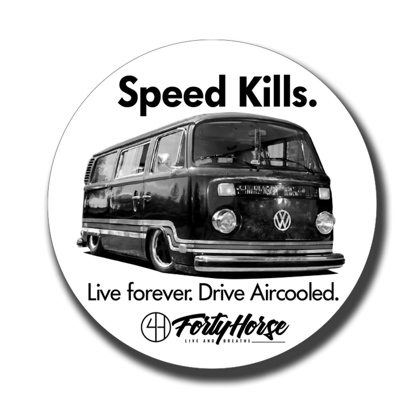 Speed Kills Bay Window Kombi Sticker