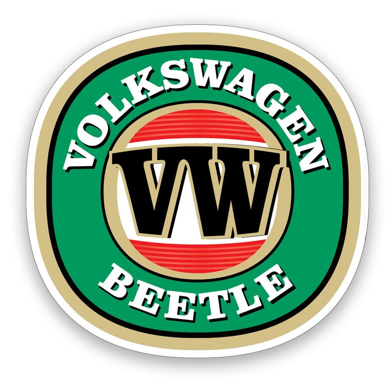 Beer VW Beetle Sticker