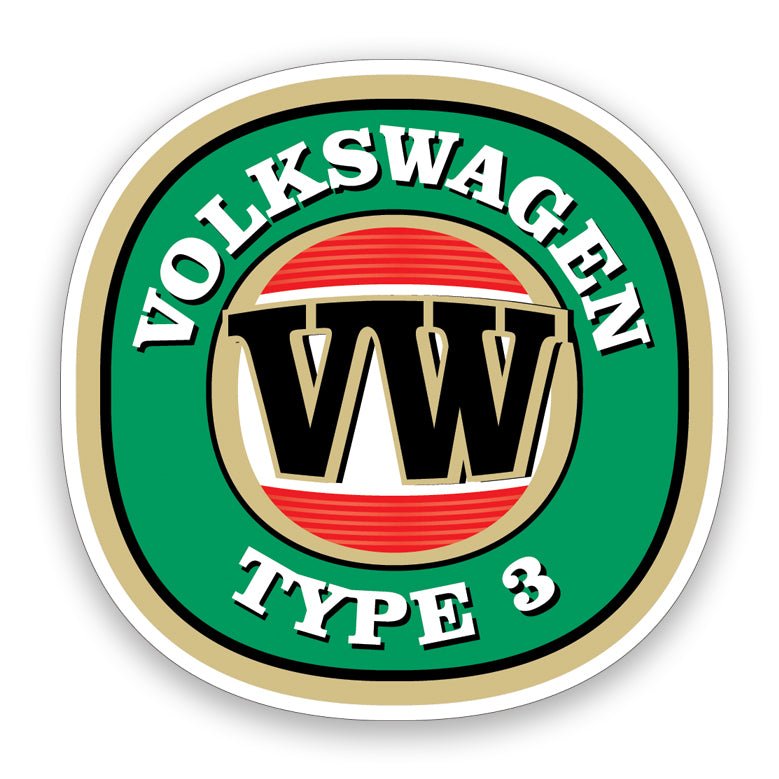 Beer VW Type 3 Sticker